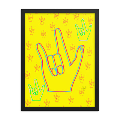 I love you sign language framed poster