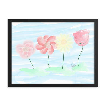 Buy myself flowers framed poster