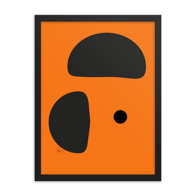 Dots, opposite, abstract, merino, framed poster