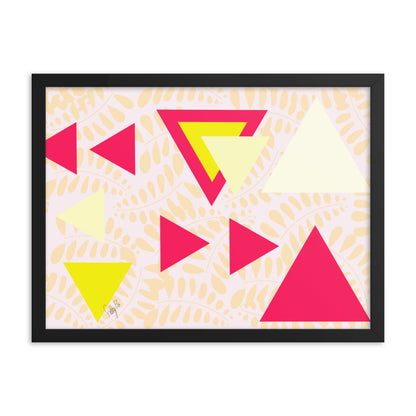 Triangular petals framed poster