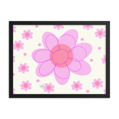 Pink Flower framed poster