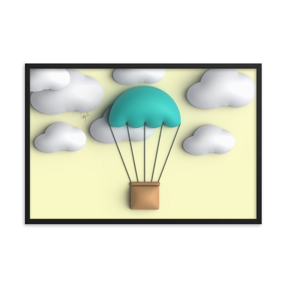 Air ballon framed poster
