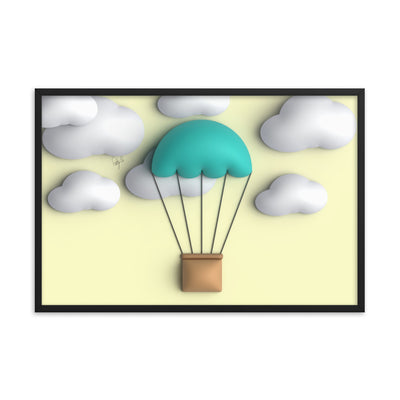 Air ballon framed poster