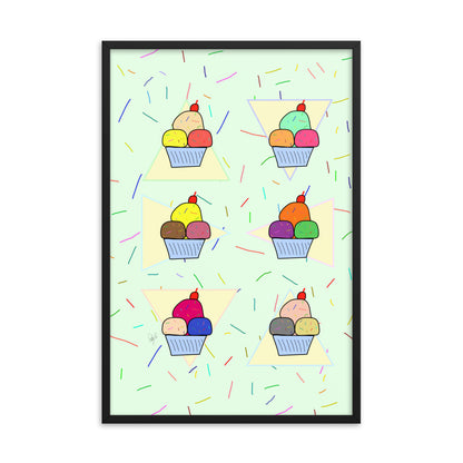 Ice cream time framed poster