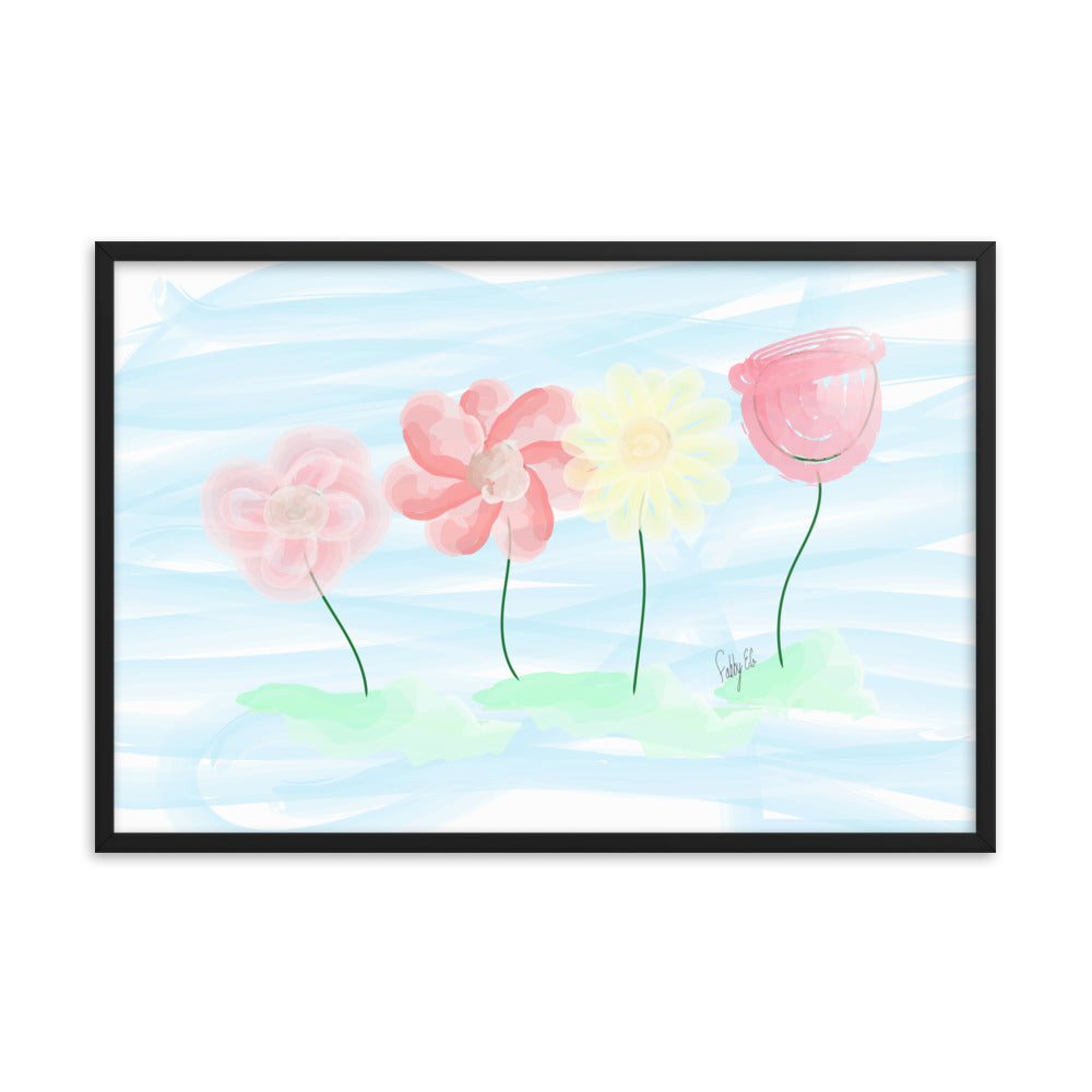 Buy myself flowers framed poster