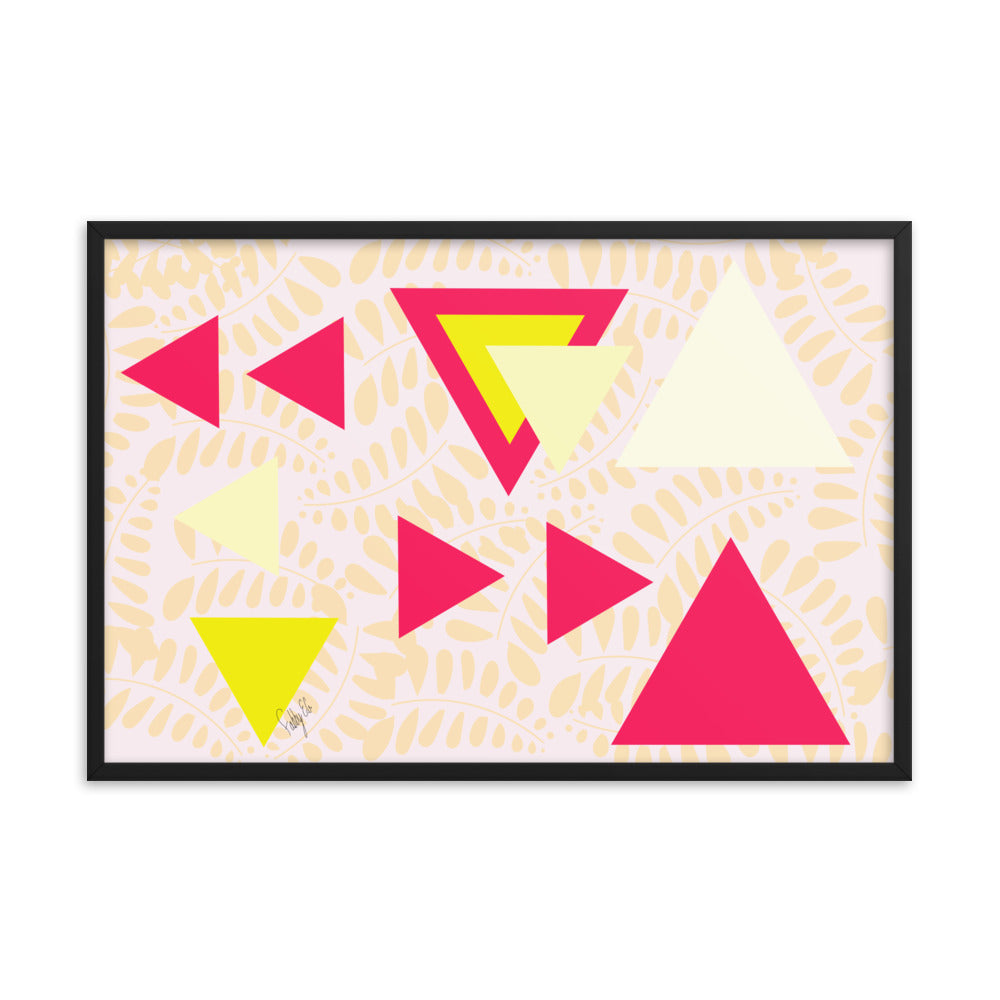 Triangular petals framed poster