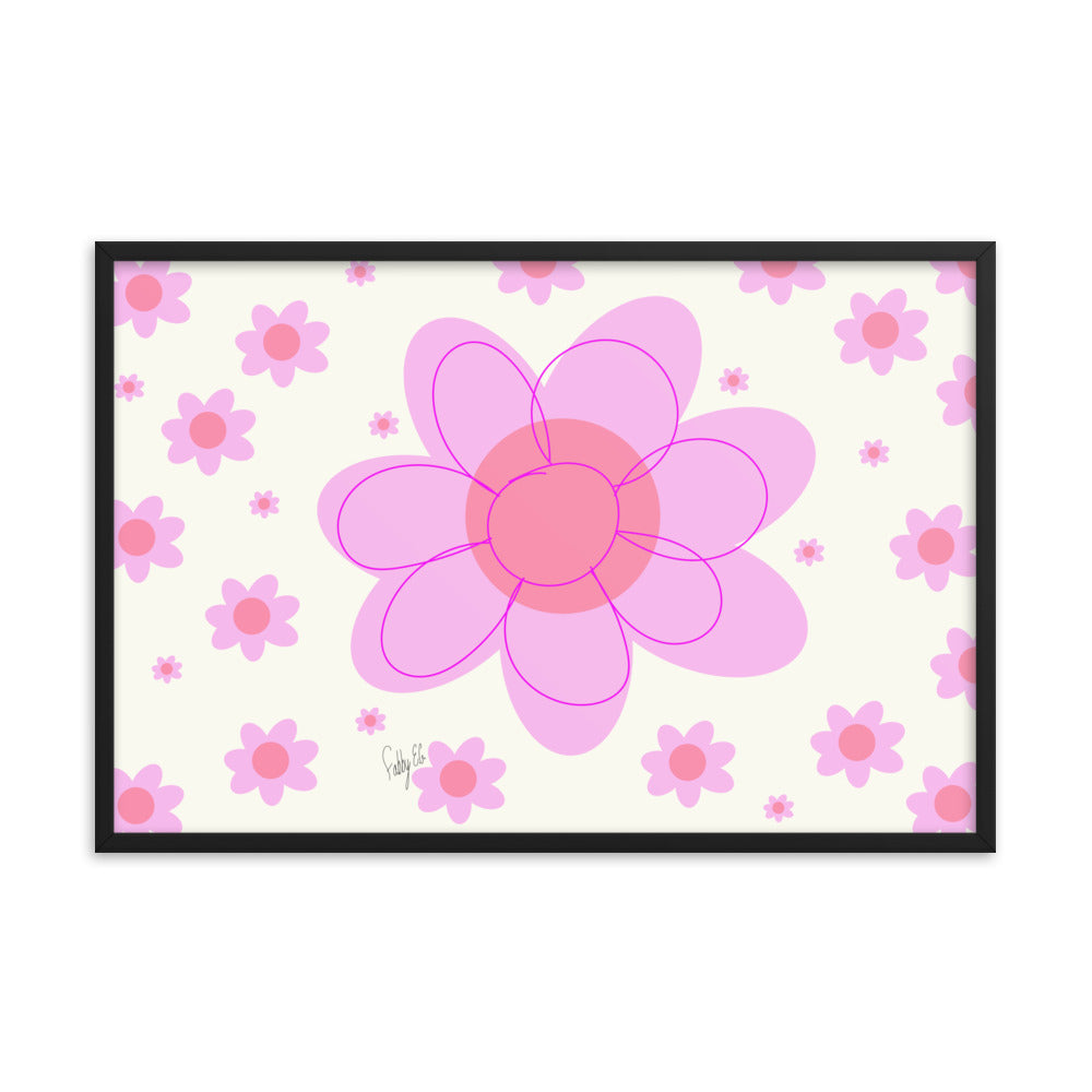Pink Flower framed poster