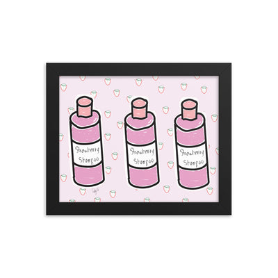 Strawberry shampoo framed poster