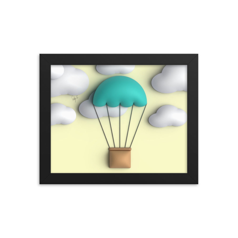 Air ballon framed poster