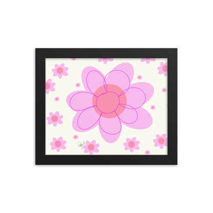 Pink Flower framed poster