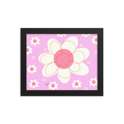 Yellow flower framed poster