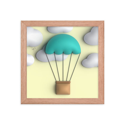 Air ballon framed poster