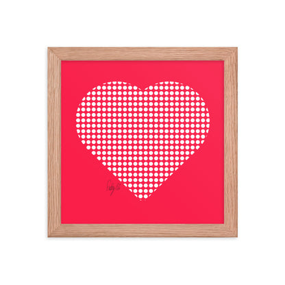 In love (dotted heart) framed poster