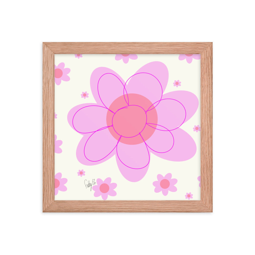 Pink Flower framed poster