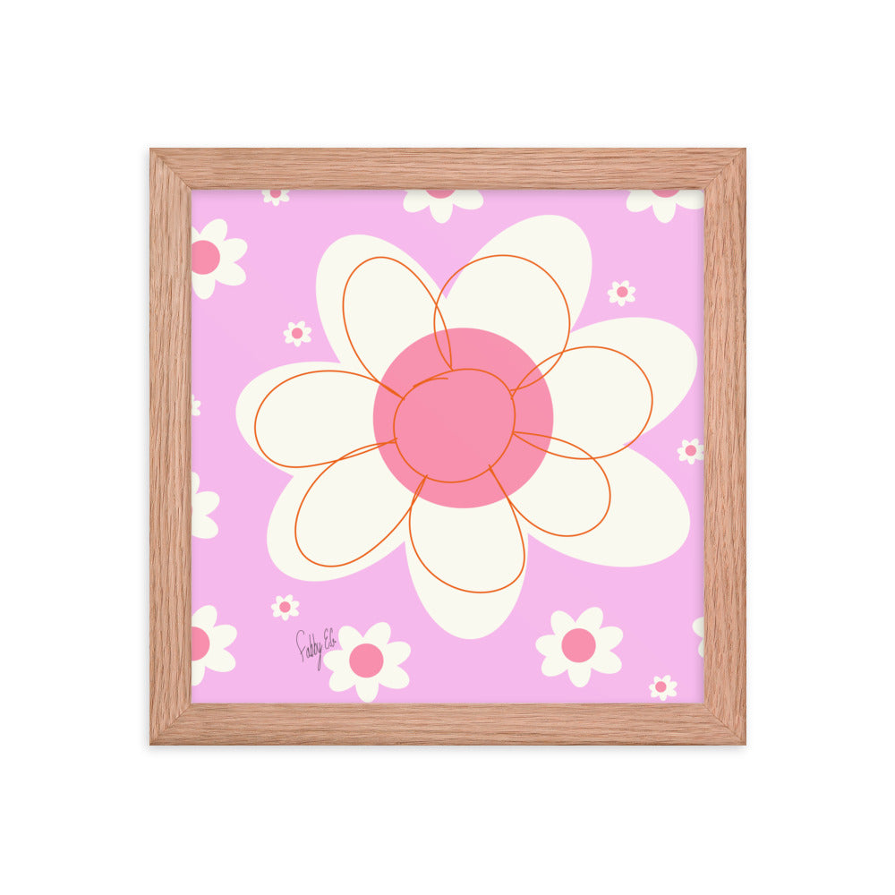 Yellow flower framed poster