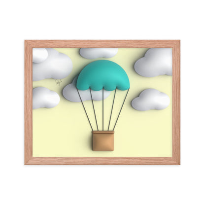 Air ballon framed poster