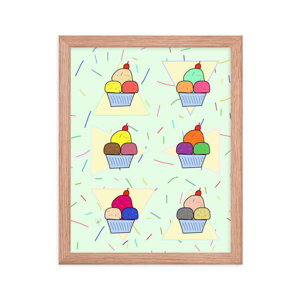 Ice cream time framed poster