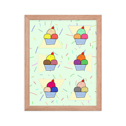 Ice cream time framed poster