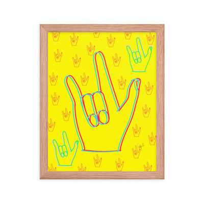 I love you sign language framed poster