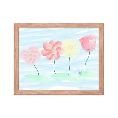 Buy myself flowers framed poster