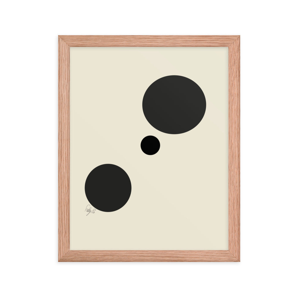 Type A dots framed poster