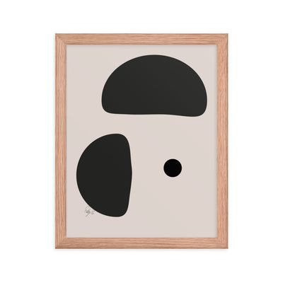 Opposite dots Merino framed poster