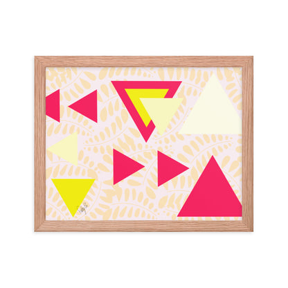 Triangular petals framed poster