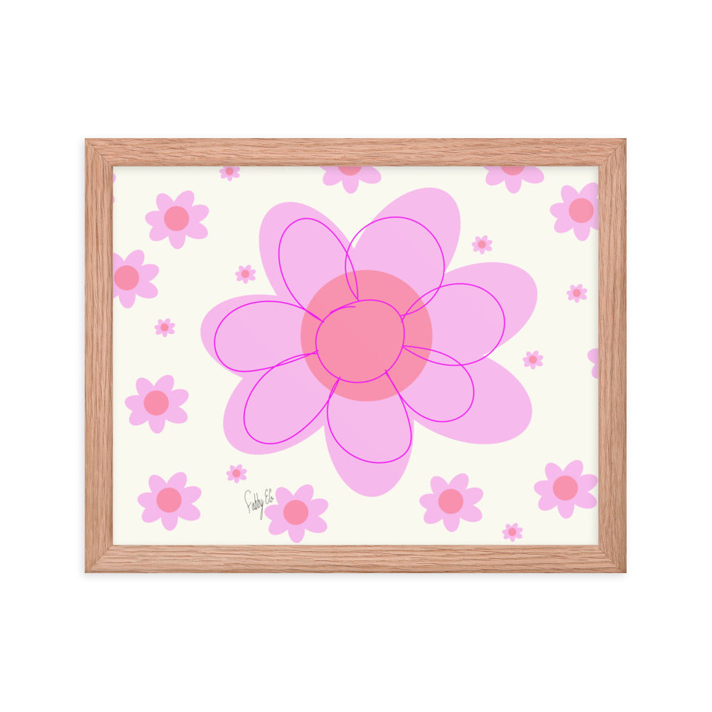 Pink Flower framed poster