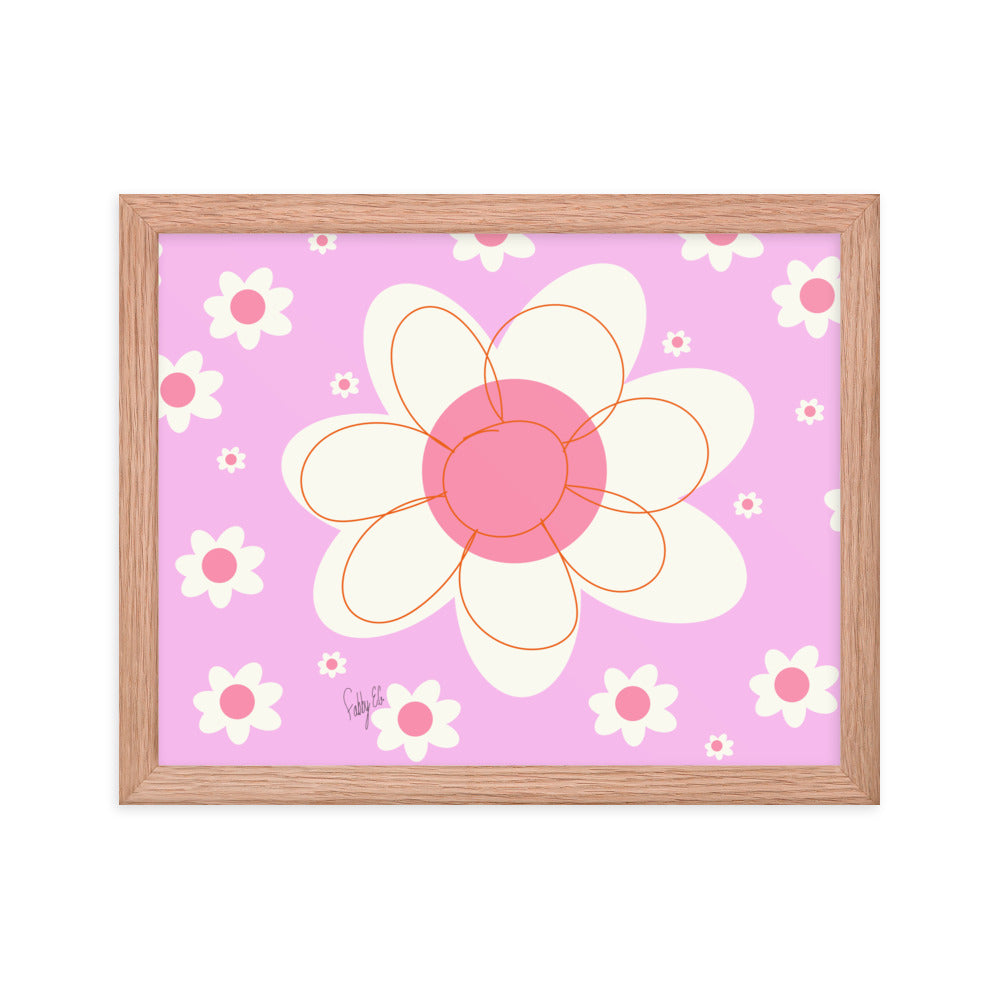 Yellow flower framed poster