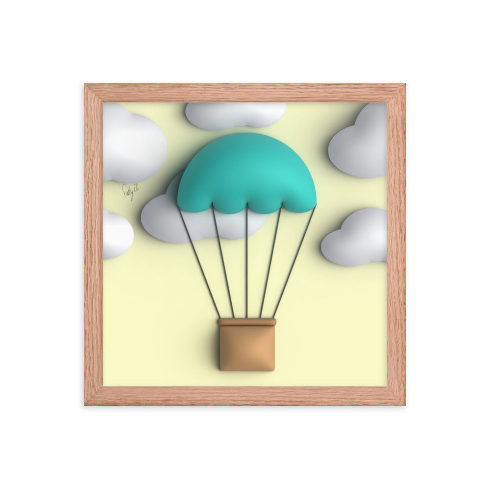 Air ballon framed poster