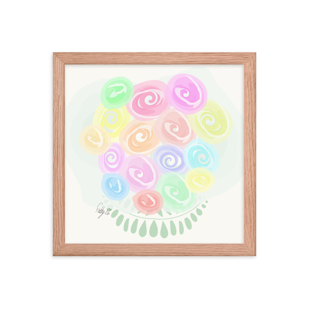 Bouquet of flowers framed poster