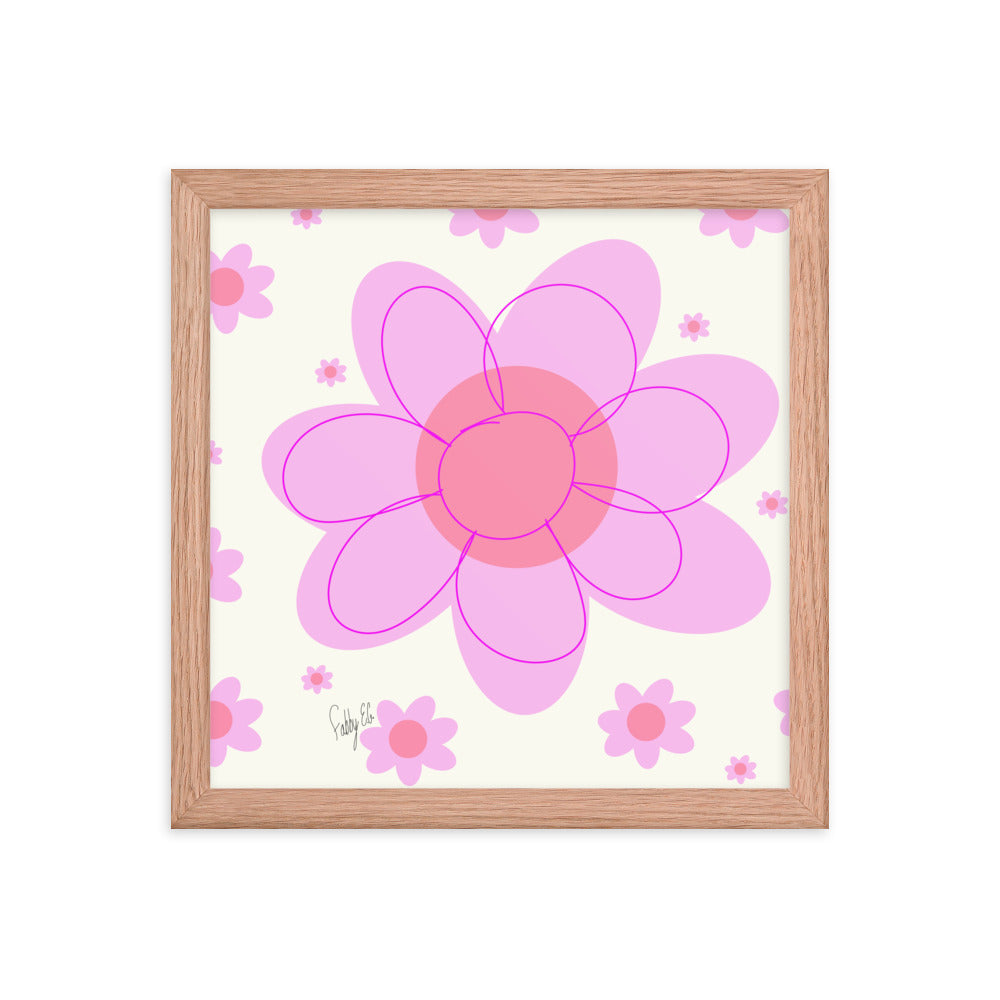 Pink Flower framed poster