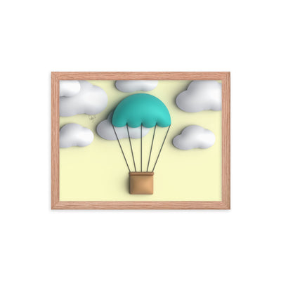 Air ballon framed poster