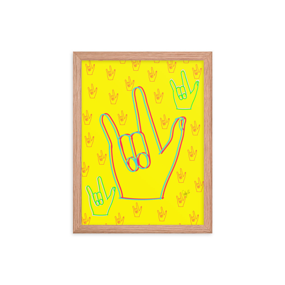 I love you sign language framed poster