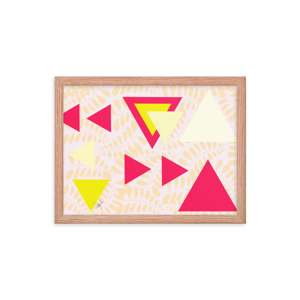 Triangular petals framed poster