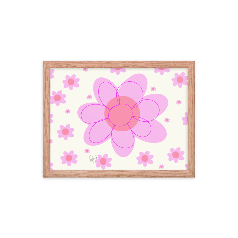 Pink Flower framed poster