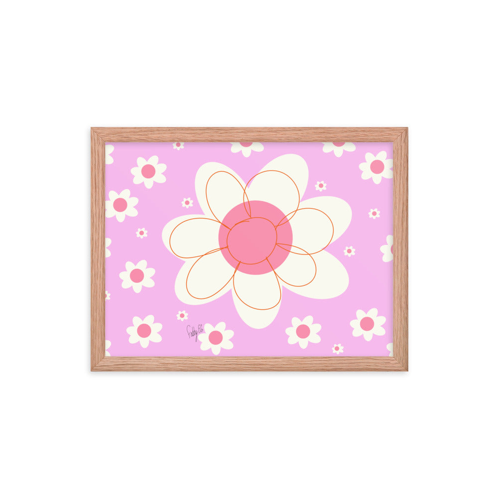 Yellow flower framed poster