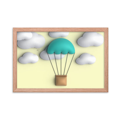 Air ballon framed poster