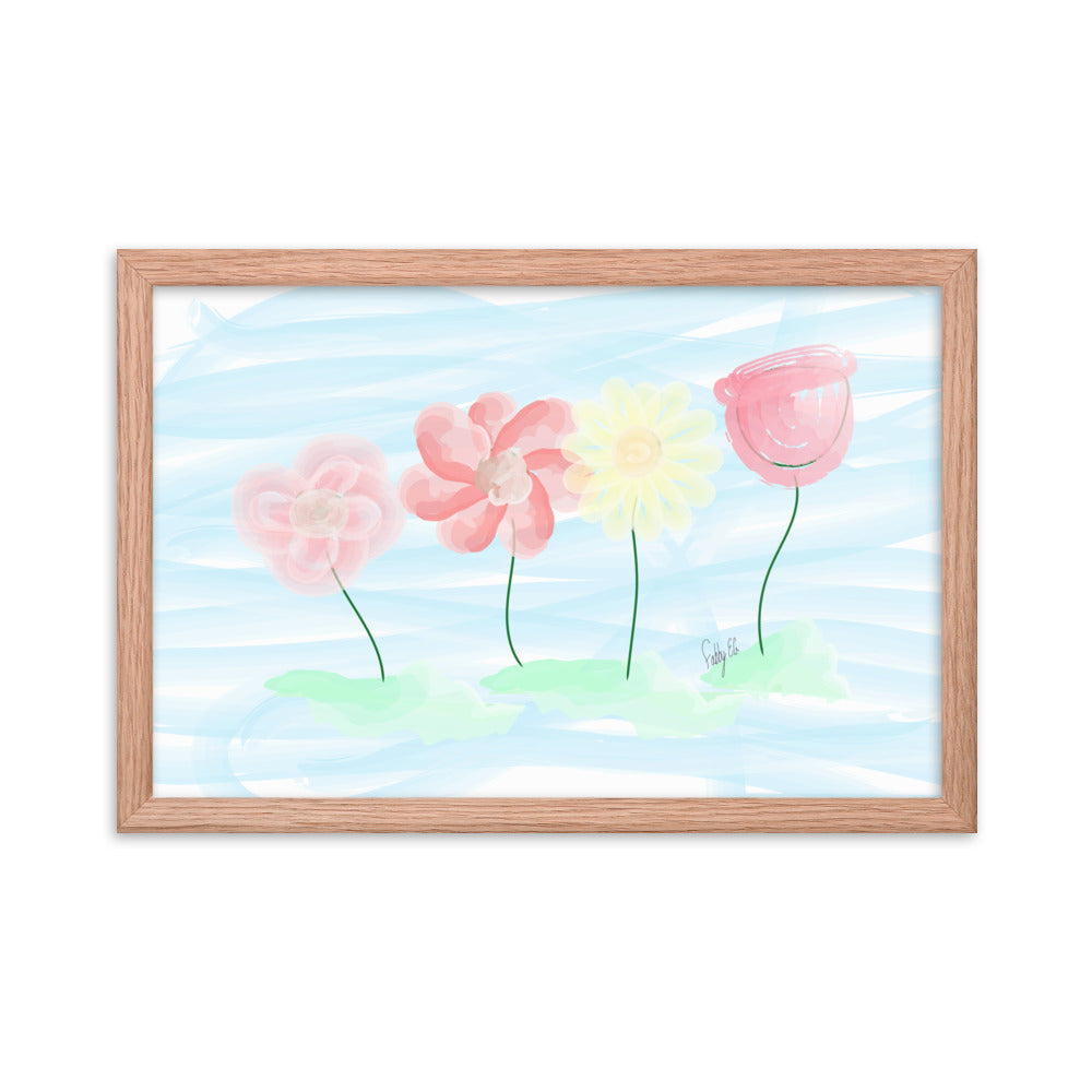 Buy myself flowers framed poster