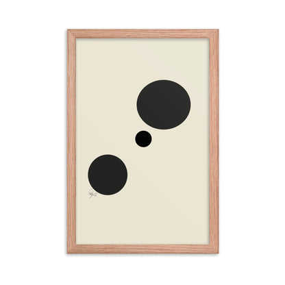 Type A dots framed poster