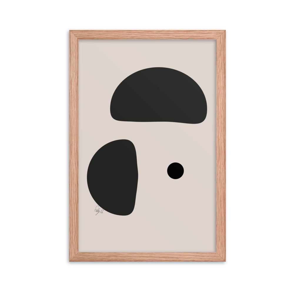 Opposite dots Merino framed poster