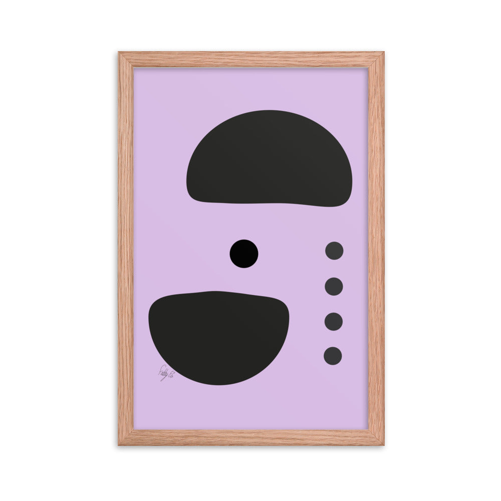 Dots taking sides fog framed poster