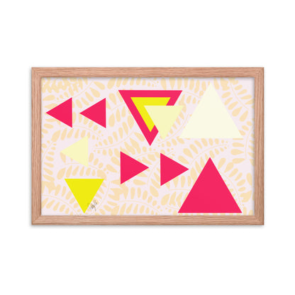 Triangular petals framed poster