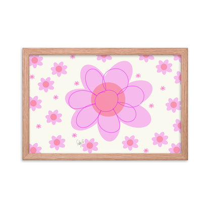 Pink Flower framed poster