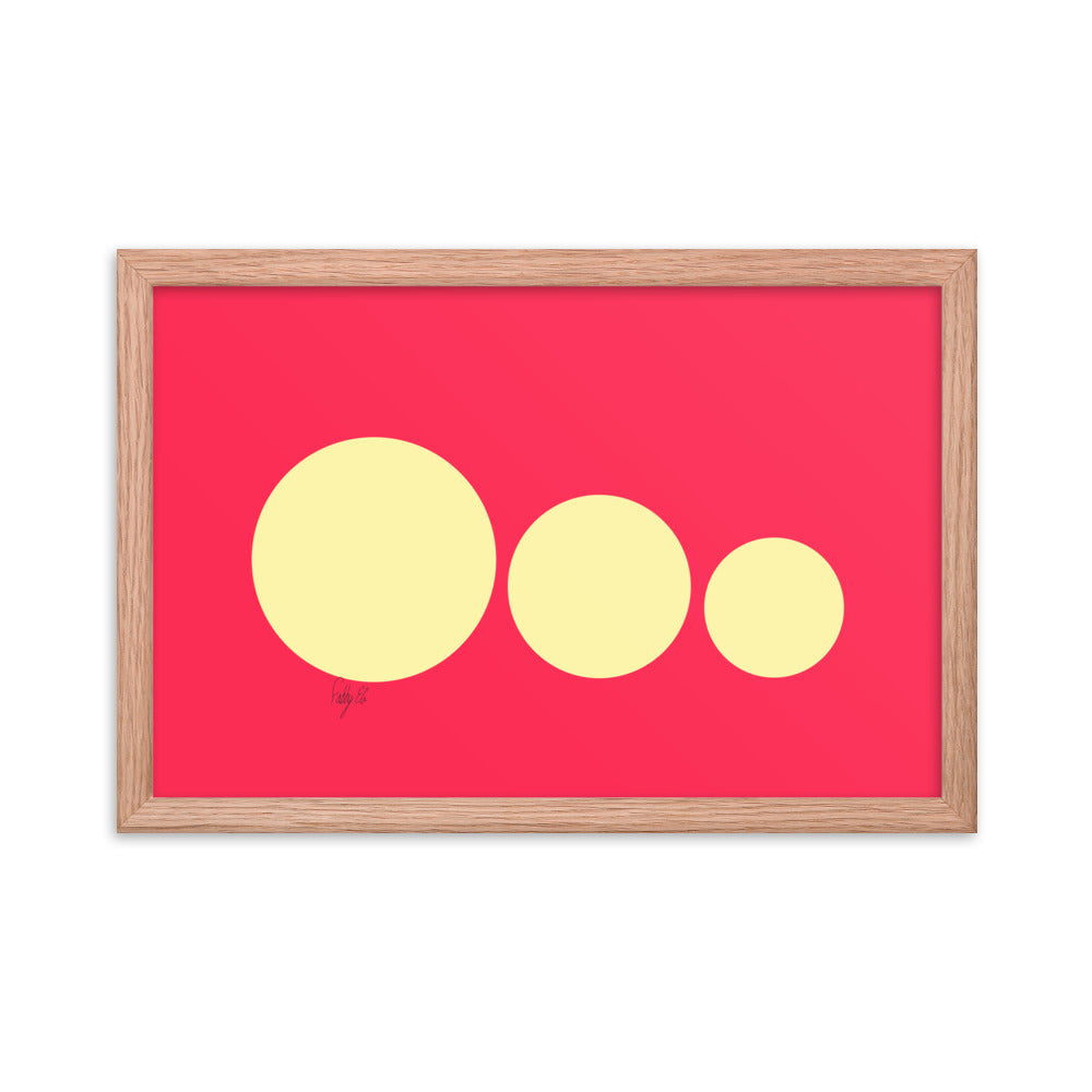 This escalated quickly pink framed poster