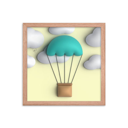 Air ballon framed poster