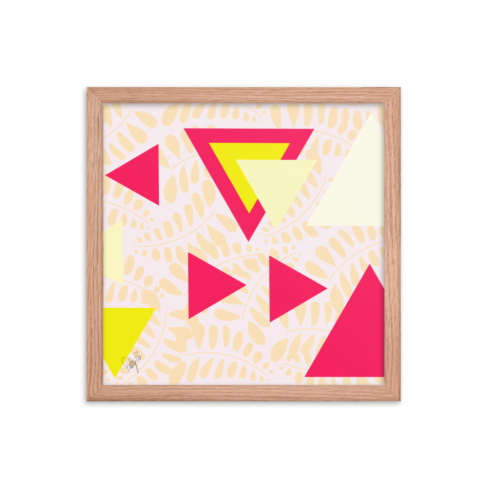 Triangular petals framed poster