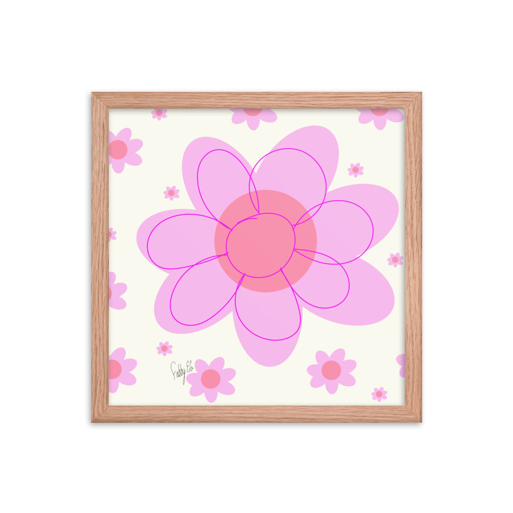 Pink Flower framed poster
