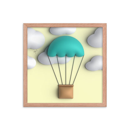 Air ballon framed poster