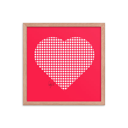 In love (dotted heart) framed poster